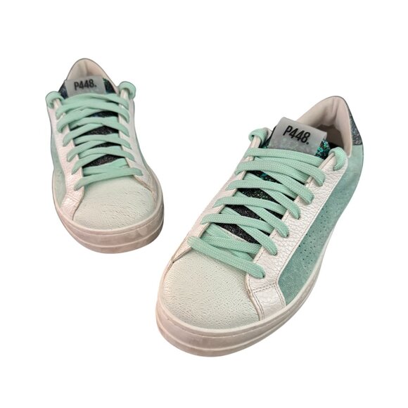 P448 John Glitter Accents Low Top Sneaker Women's Casual Shoes, Size 37 NWOB - Picture 3 of 10